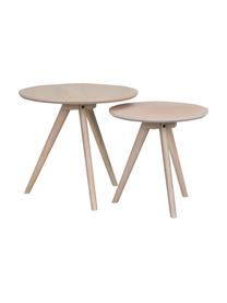 Table d'appoint Yumi, 2 élém., Brun clair gris délavé, Lot de différentes tailles