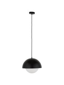 Suspension métal noire Lucille, Noir, blanc