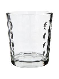 Waterglazenset Clear met verschillende structuur patronen, 6-delig, Glas, Transparant, Ø 9 x H 10 cm