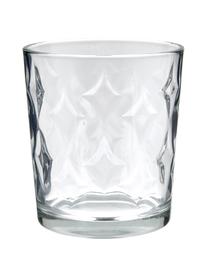 Vasos con relieve Clear, 6 uds., Vidrio, Transparente, Ø 9 x Al 10 cm