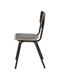 Sillas Back to School, 4 uds., Patas: metal con pintado en polv, Asiento: laminado, Negro, An 43 x Al 47 cm