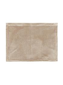 Fluwelen placemats Nicole in beige, 2 stuks, 100% polyester fluweel, Beige, B 35 x L 45 cm