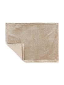 Manteles individuales de terciopelo Nicole, 2 uds., 100% terciopelo de poliéster, Beige, An 35 x L 45 cm