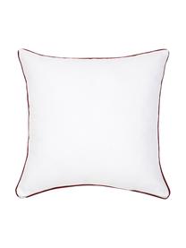 Housse de coussin 40x40 Noël design Lola par Kera Till, Coussin : multicolore Bordure passepoilée : rouge