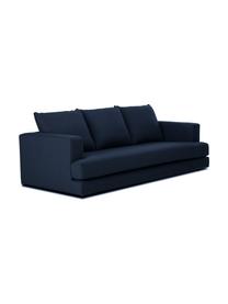 Sofa Tribeca (3-Sitzer) in Dunkelblau, Bezug: 100% Polyester Der hochwe, Gestell: Massives Buchenholz, Füße: Massives Buchenholz, lack, Webstoff Dunkelblau, B 228 x T 104 cm