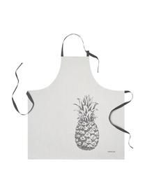 Fartuch z bawełny Ananas, 100% bawełna, Odcienie szarego, S 80 x D 80 cm