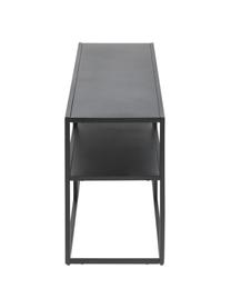 Credenza bassa in metallo con ripiano Neptun, Metallo verniciato a polvere, Nero, Larg. 120 x Alt. 46 cm