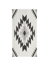 Alfombra de interior/exterior Ikat, 86% polipropileno, 14% poliéster, Blanco, negro, gris, An 200 x L 290 cm (Tamaño L)