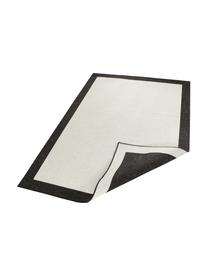 Alfombra reversible de interior y exterior Panama, Blanco Off White, negro, L 150 x An 80 cm