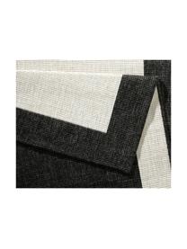 Alfombra reversible de interior y exterior Panama, Blanco Off White, negro, L 150 x An 80 cm