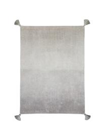 Tappeto in cotone lavabile con nappine Degrade, Retro: cotone riciclato, Grigio scuro, grigio chiaro, Larg. 120 x Lung. 160 cm (taglia S)