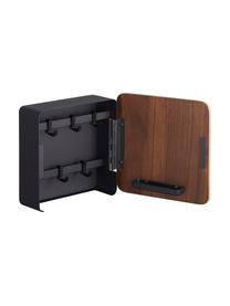 Boîte à clés avec dos magnétique Rin, Noir, bois foncé, larg. 16 x prof. 16 cm