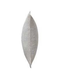 Funda de cojín de lino Alina, 100% lino, Gris, blanco crudo, An 50 x L 50 cm
