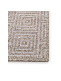 Tapis en laine gris beige Jacob, Gris clair, beige