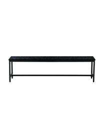 Banc en bois de manguier massif Raw, Noir, larg. 170 x haut. 47 cm