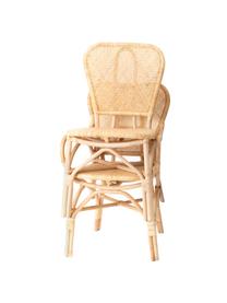 Krzesło ogrodowe z rattanu Xyli, Stelaż: rattan, Beżowy, S 62 x G 53 cm