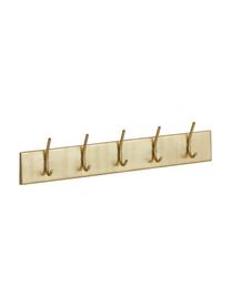 Perchero de pared de metal Haaoy, 5 ganchos, Metal recubierto, Dorado, An 42,5 x Al 6,9 cm