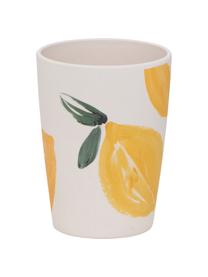 Tazza senza manico in bambù Sicilian Summer 4 pz, Fibra di bambù, Beige, giallo, Ø 8 x Alt. 11 cm