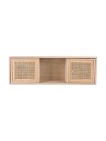 Estante de pared de madera Cayetana, Estructura: tablero de fibras de dens, Madera clara, An 81 x Al 26 cm