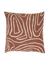 Poszewka na poduszkę Nomad, 100% bawełna, Rdzawy, kremowobiały, S 45 x D 45 cm