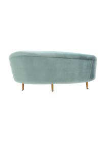 Samt-Nierensofa Gatsby (2-Sitzer) in Türkis, Bezug: Samt (Polyester) 25.000 S, Gestell: Massives Eukalyptusholz, Samt Türkis, B 173 x T 87 cm