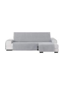 Copertura divano angolare Levante, 65% cotone, 35% poliestere, Grigio, Larg. 150 x Lung. 290 cm, chaise-longue a destra
