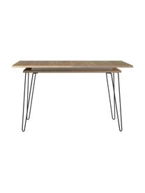 Mesa de comedor extensible Aero, 134 x 90 cm, Patas: metal pintado, Roble, An 134-175 x F 90 cm