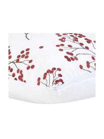 Housse de coussin 40x40 Berry, 100 % coton, Blanc, rouge, noir, larg. 50 x long. 50 cm