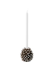 Ručně vyrobený svícen Cone, Polyresin, Stříbrná, Ø 6 cm, V 6 cm