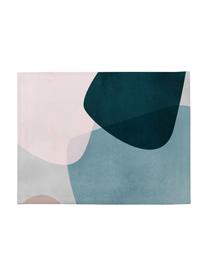 Manteles individuales Graphic, 4 uds., Poliéster, Azul oscuro, azul, gris, rosa, An 35 x L 45 cm