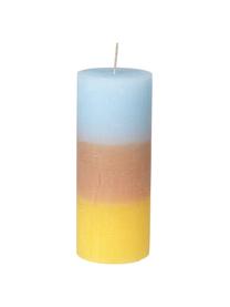 Pilier Rainbow, Cire, Bleu, beige, jaune, Ø 7 x haut. 17 cm