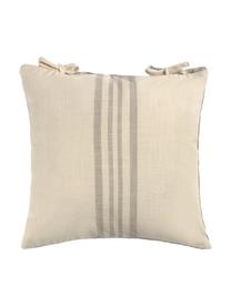 Federa arredo reversibile beige/grigia Caspio, 100% cotone, Greige, Larg. 45 x Lung. 45 cm