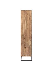Estantería Egon, Estructura: madera de acacia con pint, Acacia, negro, An 60 x Al 180 cm