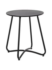 Table d'appoint de jardin en métal Wissant, Acier, revêtement par poudre, Noir, Ø 40 x haut. 45 cm