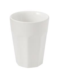 Becher ti amo aus Steingut, 2 Stück, Steingut, Weiß, Ø 8 cm, H 10 cm, 200 ml