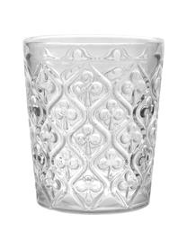 Verres à eau avec embossage décoratif Marrakech, 6 élém., Verre, Multicolore, Ø 8 x haut. 10 cm, 240 ml