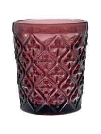 Verres à eau avec embossage décoratif Marrakech, 6 élém., Verre, Multicolore, Ø 8 x haut. 10 cm, 240 ml