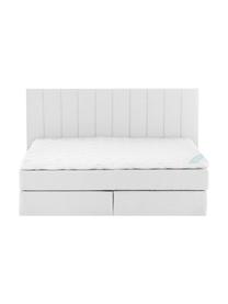 Premium Boxspringbett Lacey, Matratze: 7-Zonen-Taschenfederkern , Hellgrau, 200 x 200 cm