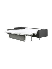 Sofa rozkładana Cucita (3-osobowa), Tapicerka: tkanina (100% poliester) , Stelaż: lite drewno sosnowe z cer, Nogi: metal lakierowany, Antracytowa tkanina, S 274 x G 164 cm, lewostronna