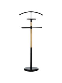 Dressboy Esteban, Staal, rubberhout, Zwart, bruin, H 114 cm