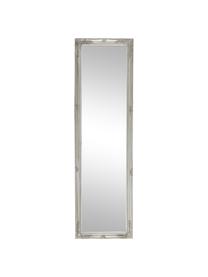 Nástěnné zrcadlo se stříbrným dřevěným rámem Miro, Stříbrná, Š 36 cm, V 126 cm