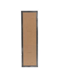 Wandspiegel Miro met zilverkleurige houten frame, Frame: gecoat hout, Edelstaalkleurig, B 36 x H 126 cm