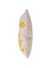 Cuscino con imbottitura Nata, Rivestimento: 100% cotone, Beige, giallo senape, Larg. 45 x Lung. 45 cm