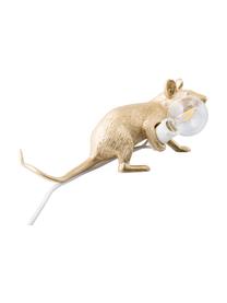 Design-Tischlampe Mouse, Kunstharz, Goldfarben, 21 x 8 cm