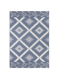 Tapis d'extérieur bleu Malibu, Bleu, crème