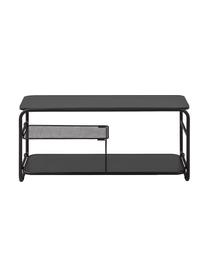 Schwarze TV-Konsole Academy aus Metall, Melamin, Metall, Schwarz, 98 x 46 cm