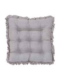 Coussin de chaise 40x40 avec volants Camille, Gris, larg. 40 x long. 40 cm