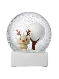 Palla di vetro con neve Rudolf, Bianco, trasparente, Ø 10 x A 12 cm