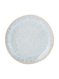 Piattino da dessert dipinto a mano Areia 2 pz, Gres, Azzurro, bianco latteo, beige chiaro, Ø 22 cm