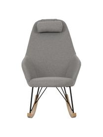 Fauteuil à bascule gris Jolene, Tissu gris, larg. 66 x prof. 102 cm